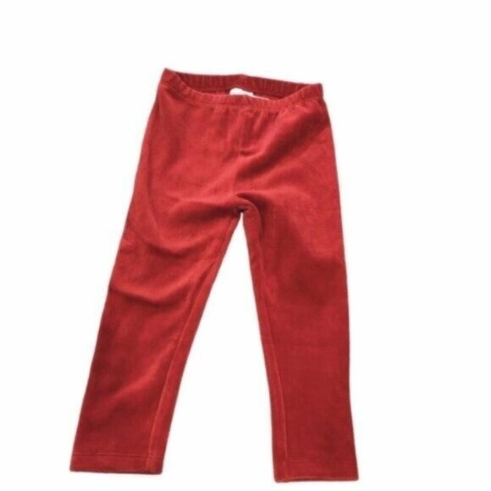 NWT First Impressions Baby Girl Red Velour Leggings 2T